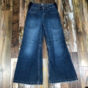 Silver Big Bells Jeans Vintage 2000’s Wide Leg Raver
